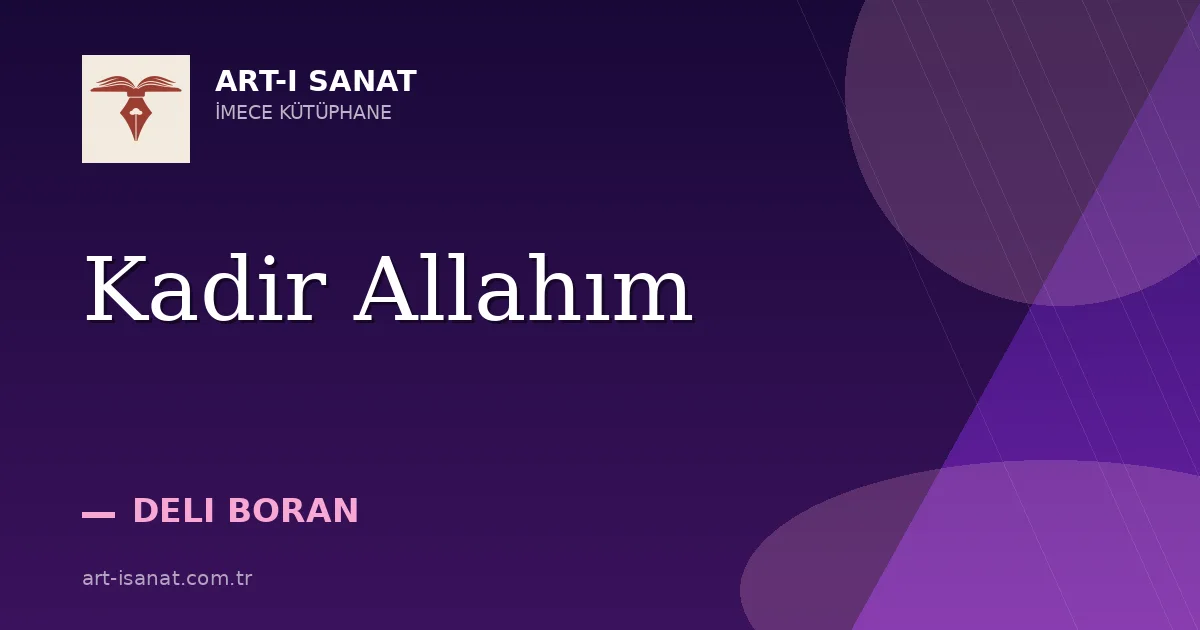 Kadir Allahım