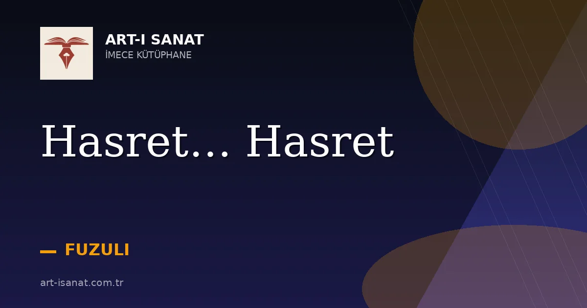 Hasret… Hasret