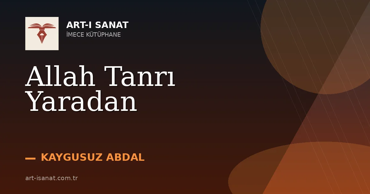 Allah Tanrı Yaradan