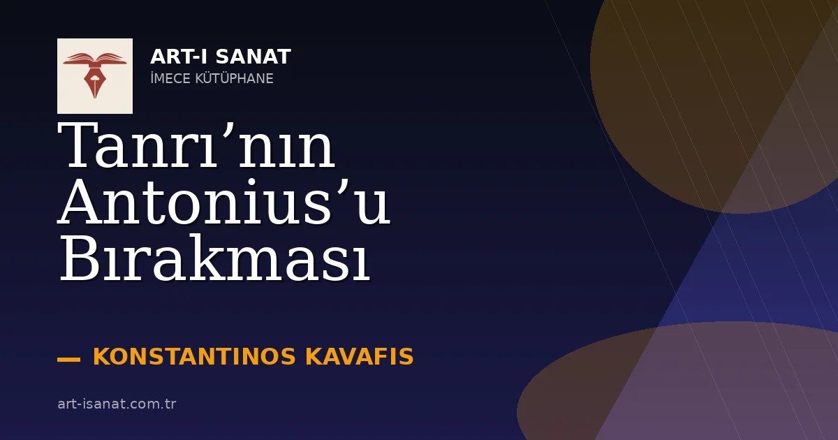 Tanrı’nın Antonius’u Bırakması
