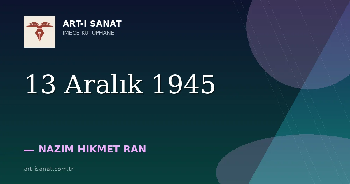 13 Aralık 1945