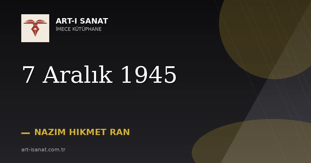 7 Aralık 1945