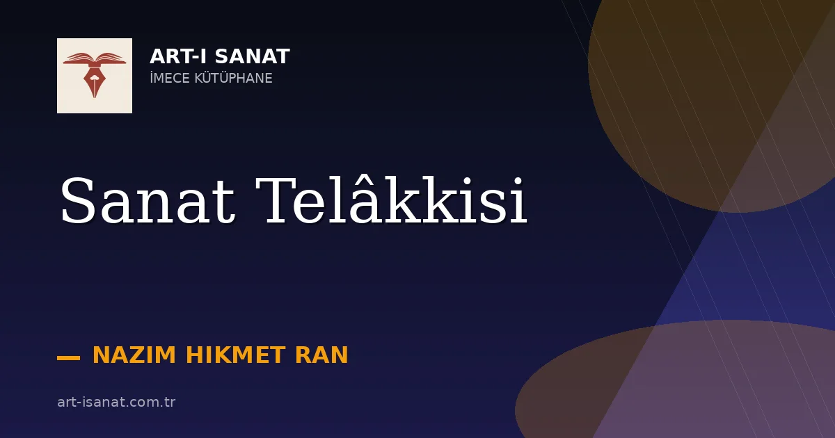 Sanat Telâkkisi