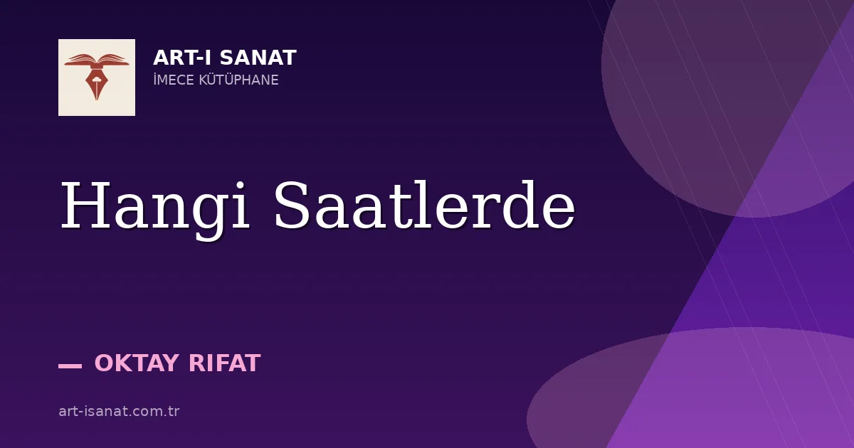 Hangi Saatlerde